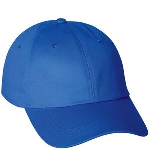 2/$20 Unisex Velcro Adjustable Chino Twill Ballcap Royal Blue / White NWT